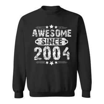 18Th Birthday Vintage Awesome Since 2004 Sweatshirt - Seseable
