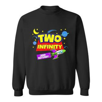 2 Year Old Two Infinity And Beyond 2Nd Birthday Boys Girls Sweatshirt - Monsterry DE