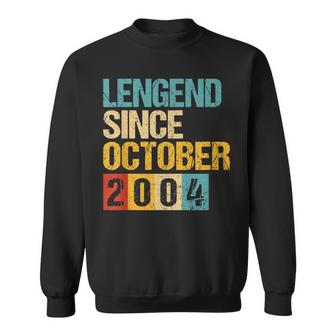 18 Years Old Gifts Legend Since October 2004 18Th Birthday  V3 Men Women Sweatshirt Graphic Print Unisex