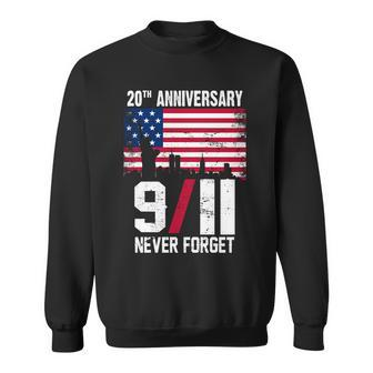 20Th Anniversary Never Forget 911 September 11Th Sweatshirt - Thegiftio UK