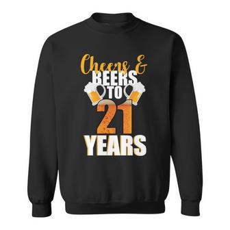 21St Birthday Cheers & Beers To 21 Years Tshirt Sweatshirt - Monsterry