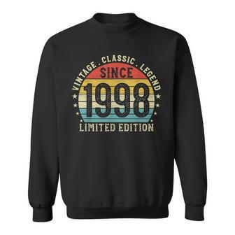 24Th Birthday Born In 1998 Vintage Classic 24 Year Old Sweatshirt - Seseable
