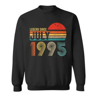 27 Years Old Retro Birthday Gifts Legend Since July 1995 Sweatshirt - Seseable