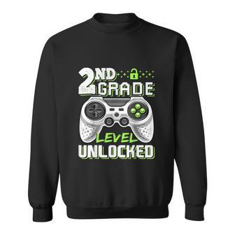 2Nd Grade Level Unlocked Funny Video Game Sweatshirt - Thegiftio UK