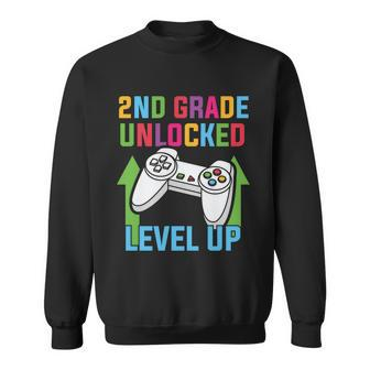2Nd Grade Unlocked Level Up Back To School First Day Of School Sweatshirt - Thegiftio UK