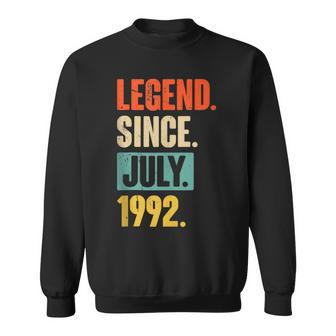 30 Years Old Gifts Legend Since July 1992 30Th Birthday Sweatshirt - Seseable