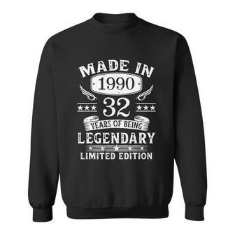 32 Years Old Made In 1990 Shirt 32Nd Birthday Gift Sweatshirt - Thegiftio UK