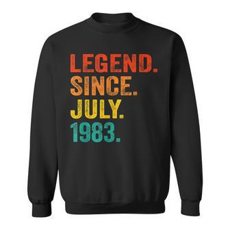 39Th Birthday Legend Since July 1983 39 Years Old Vintage Sweatshirt - Seseable