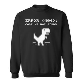 404 Error Costume Not Found Shirt Funny Halloween Internet Men Women Sweatshirt Graphic Print Unisex - Thegiftio UK