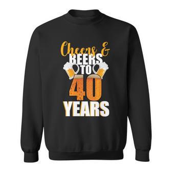 40Th Birthday Cheers & Beers To 40 Years Tshirt Sweatshirt - Monsterry