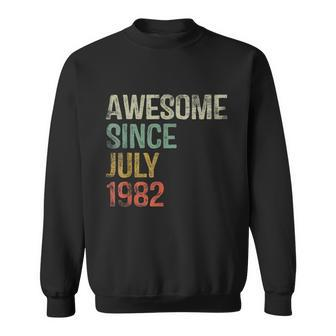 40Th Birthday Gifts Awesome Since July 1982 40 Year Old Sweatshirt - Thegiftio UK