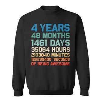 4Th Birthday 4 Years Of Being Awesome Wedding Anniversary V2 Sweatshirt - Seseable