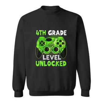 4Th Grade Level Unlocked Graphic Video Gamer Back To School Sweatshirt - Monsterry AU