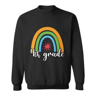 4Th Grade Rainbow Lover Back To School First Day Of School Sweatshirt - Monsterry