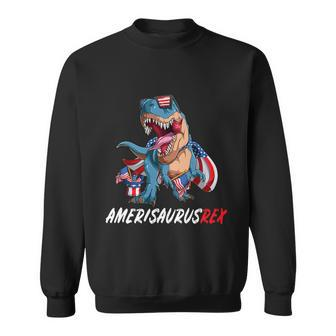 4Th July Tfunny Giftrex America Dinosaur Independence Day Patriot Usa Gift Sweatshirt - Monsterry CA