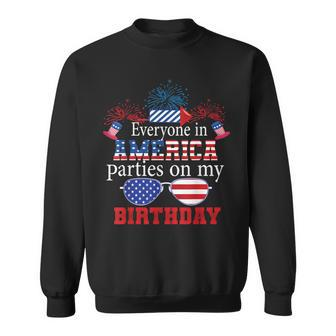 4Th Of July Birthday Gifts Funny Bday Born On 4Th Of July Sweatshirt - Seseable