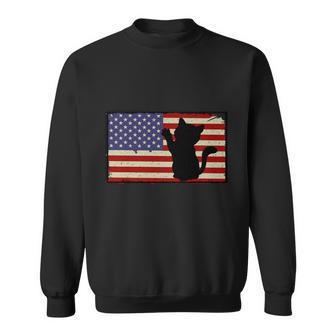 4Th Of July Cat Meowica Cat Lover Sweatshirt - Monsterry AU