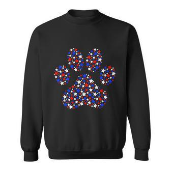 4Th Of July Cat Paw American Flag Cat Lover Sweatshirt - Monsterry UK
