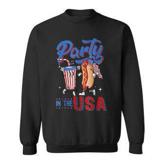 4Th Of July Food Party In The Usa Funny Hot Dog Lover Sweatshirt - Seseable