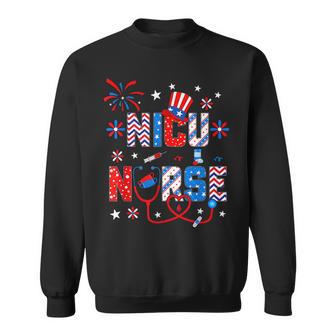 4Th Of July For Women Stethoscope Patriotic Nicu Nurse Sweatshirt - Seseable