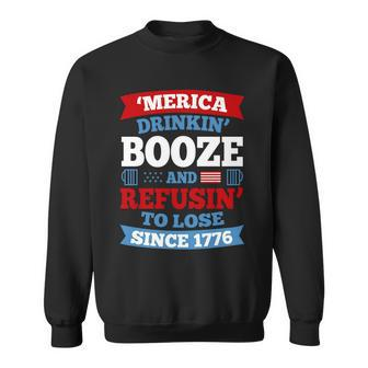 4Th Of July Merica Drinkin Booze 1776 Usa Sweatshirt - Monsterry