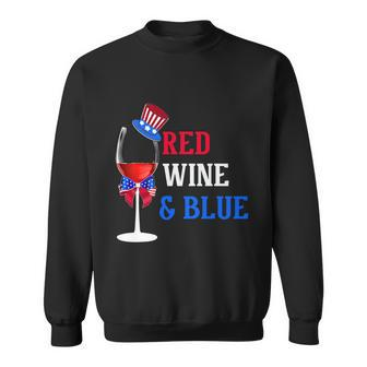 4Th Of July Red White And Blue Wine Glass Firework Drinker Tshirt Sweatshirt - Monsterry