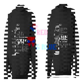 4Th Of July Red White And Blue Wine Glass Firework Drinker Tshirt Sweatshirt - Thegiftio UK