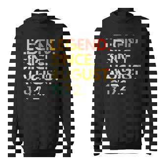 50 Years Old Vintage Legend Since August 1972 50Th Birthday Sweatshirt - Thegiftio