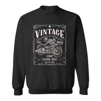 50Th Birthday 1972 Gift Vintage Classic Motorcycle 50 Years Sweatshirt | Mazezy