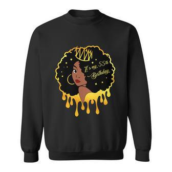 55 Years Old Black Melanin Women Girl Sweatshirt - Monsterry AU