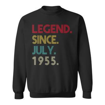 67 Years Old Legend Since July 1955 67Th Birthday Gifts Sweatshirt - Seseable