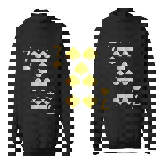 7 Of Spades Playing Card Costume Funny Halloween Gifts Graphic Design Printed Casual Daily Basic Sweatshirt - Thegiftio UK