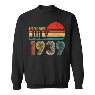 83 Years Old Retro Birthday Gifts Legend Since July 1939 Sweatshirt - Seseable