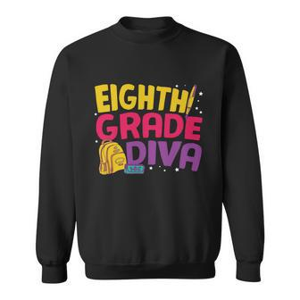 8Th Grade Diva First Day Of School Graphic Tees For Teacher Student Sweatshirt - Monsterry