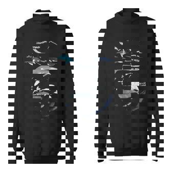 9 Types Of Whales - Whale Breeds Species - Whale Lover Sweatshirt - Thegiftio