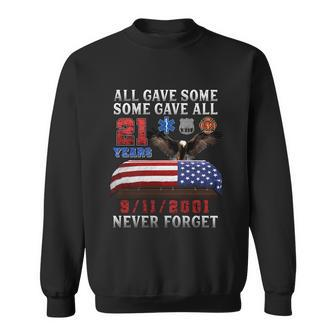 911 Never Forget 21St Anniversary Firefighters Outfits Graphic Design Printed Casual Daily Basic Sweatshirt - Thegiftio UK