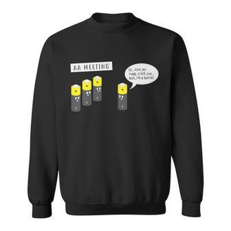 Aa Meeting Funny Alcohol Drinking Sweatshirt - Thegiftio UK