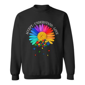 Accept Understand Love Autism Sunflower Tshirt Sweatshirt - Monsterry CA