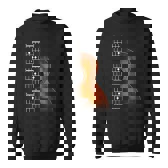 Acoustic Guitar Chords Graphic Design Printed Casual Daily Basic Sweatshirt - Thegiftio