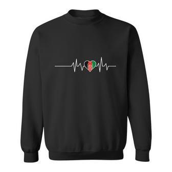 Afghanistan Heart Pulse Flag Sweatshirt - Monsterry UK