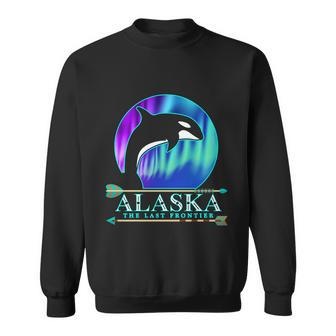 Alaska State Pride Alaska Northern Lights Alaskan Orca Whale Sweatshirt - Monsterry DE