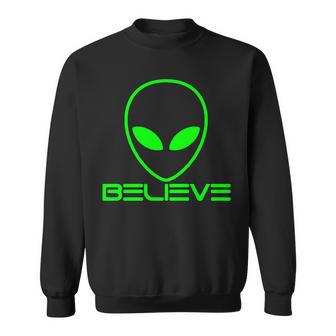 Alien Believe Funny Science Tshirt Sweatshirt - Monsterry