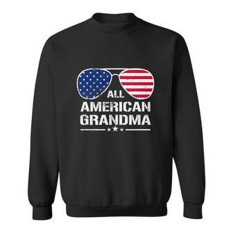 All American Grandma American Flag Patriotic Sweatshirt - Monsterry UK