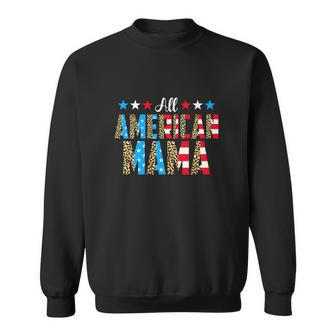 All American Mama 4Th Of July Leopard Sweatshirt - Monsterry UK