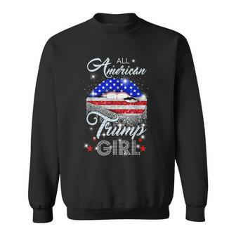 All American Trump Girl Women Design Sweatshirt - Monsterry