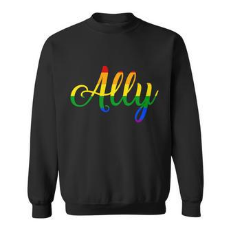 Ally Pride Rainbow Tshirt Sweatshirt - Monsterry CA