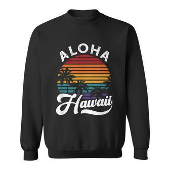Aloha Hawaii Design Retro Vintage Sunset Sweatshirt - Thegiftio UK