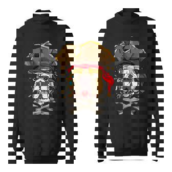 American Bulldog Pirate Jolly Roger Crossbones Dog Lover Men Women Sweatshirt Graphic Print Unisex - Thegiftio