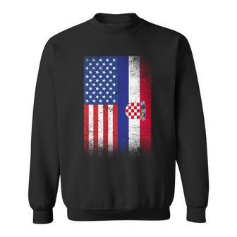 American Croatian Flag Croatia Pride Sweatshirt - Monsterry AU