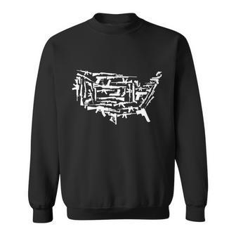 American Gun Map Sweatshirt - Monsterry AU